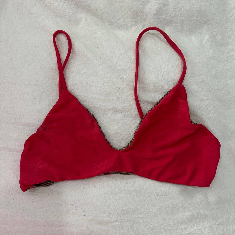 Acacia Swimwear Red Swim Bra